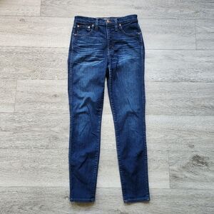 Madewell 10" High Riser Skinny Skinny Jeans Womens 27 In Hayes Wash